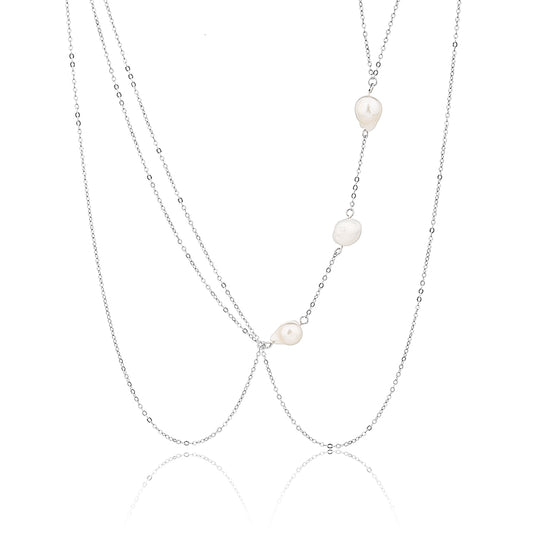 שרשרת בטן פנינים כסף 925 !BLING IT ON