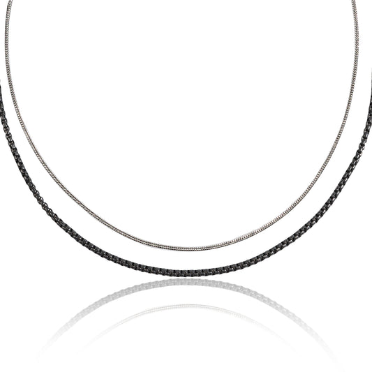 זוג שרשראות עדינות לגבר