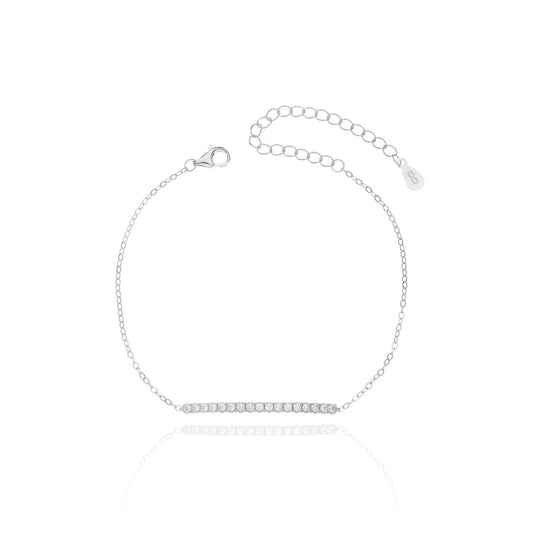 צמיד תליון שורת אבנים כסף 925 .ALWAYS ON