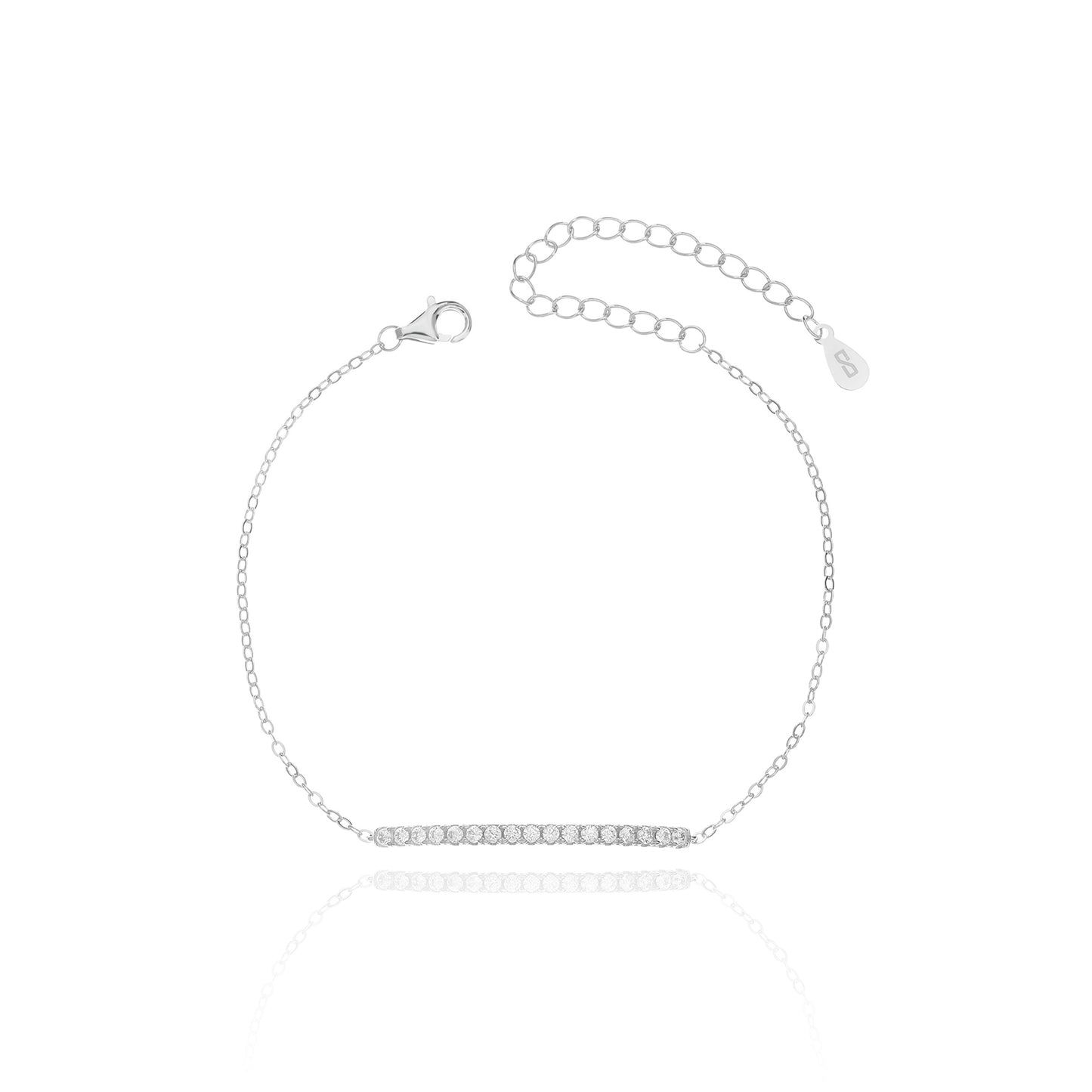 צמיד תליון שורת אבנים כסף 925 .ALWAYS ON