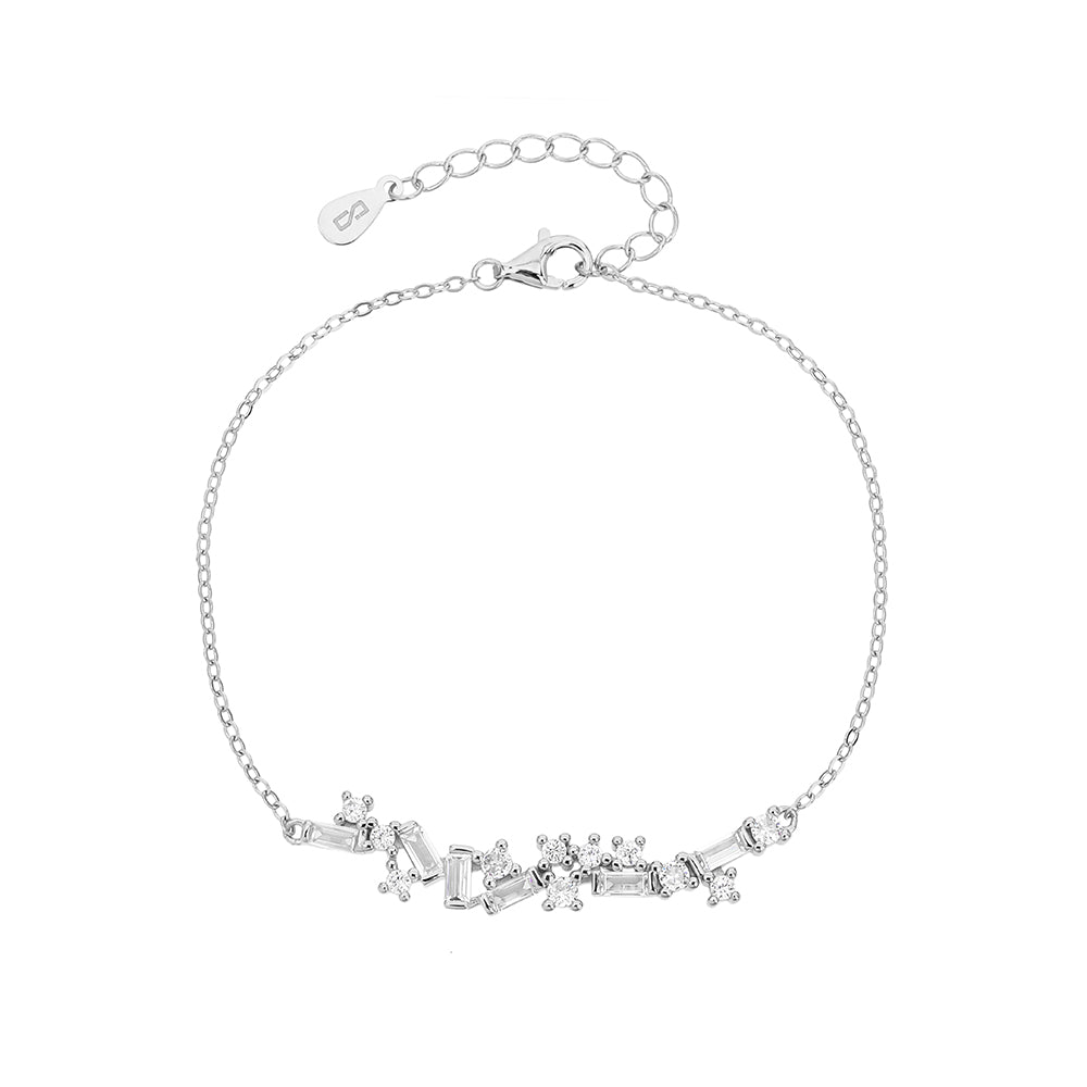 צמיד אבנים גיאומטריות כסף 925 !BLING IT ON