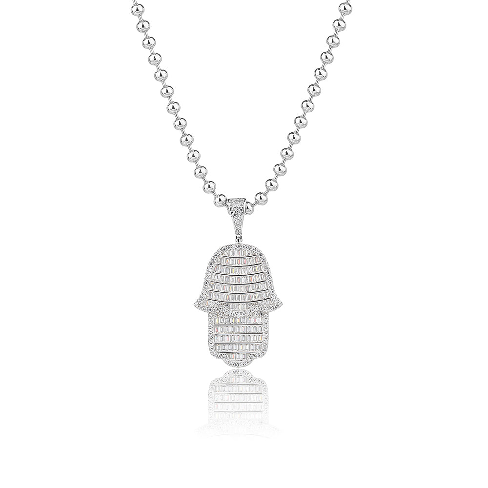 שרשרת כסף חמסה משובצת BLING IT ON