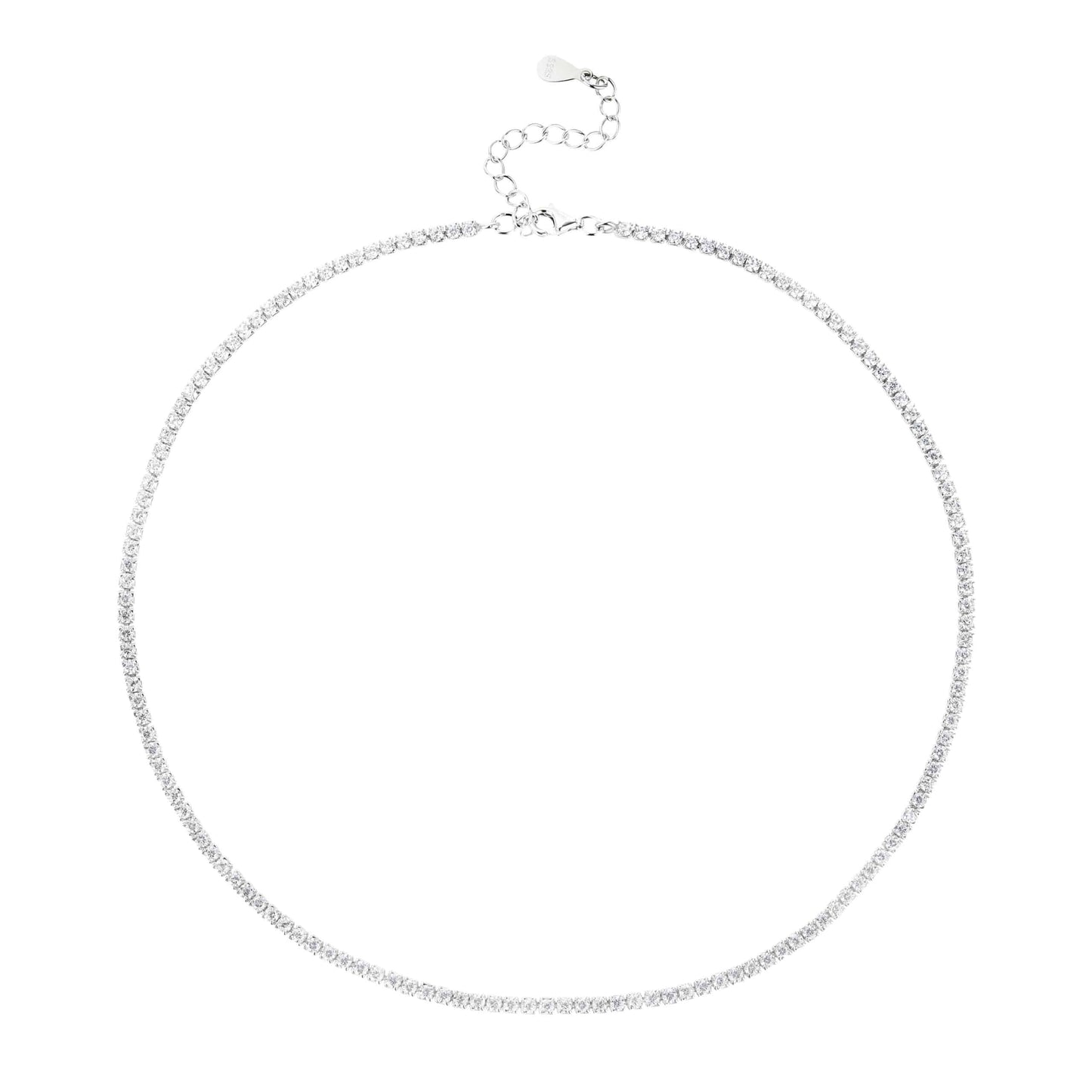 שרשרת צ'וקר טניס 2 מ"מ כסף 925 !BLING IT ON