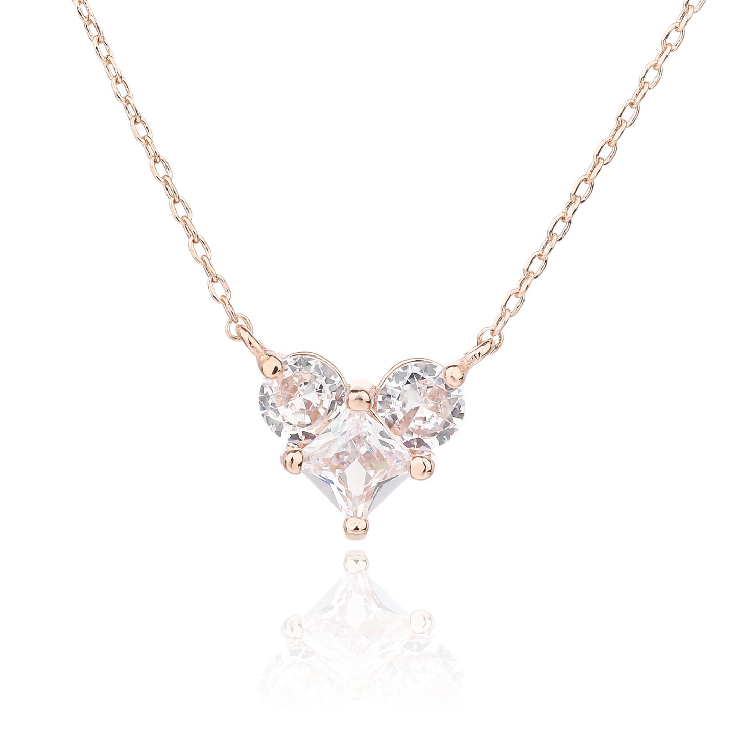 שרשרת תליון לב בציפוי זהב אדום