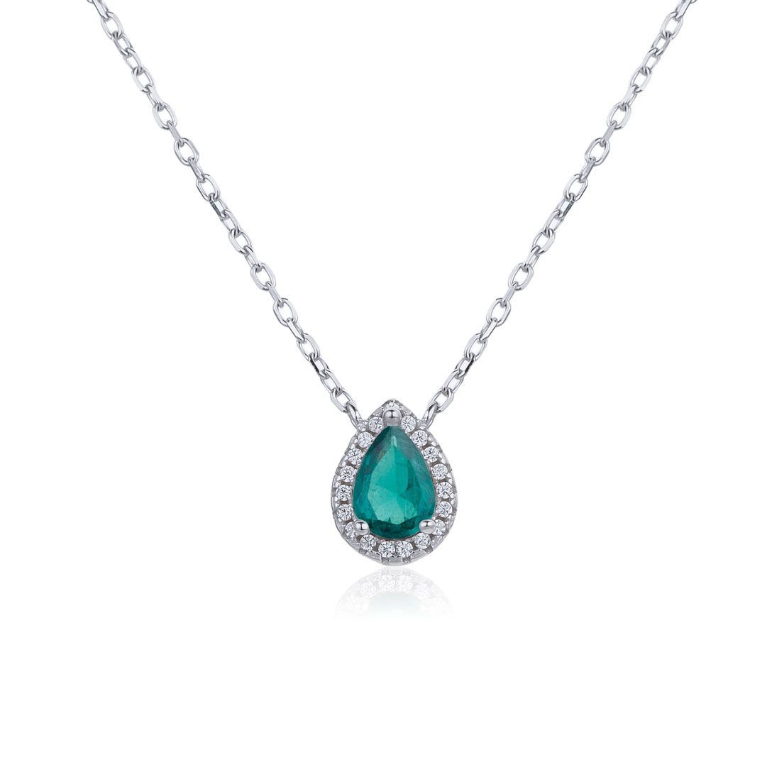 שרשרת תליון טיפה ירוקה כסף 925 !BLING IT ON