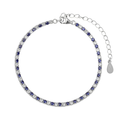 צמיד טניס כחול כסף 925 .ALWAYS ON