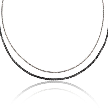 זוג שרשראות עדינות לגבר