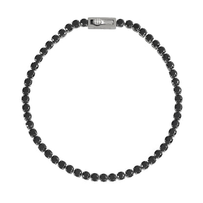 צמיד טניס שחור לגבר 3 מ"מ