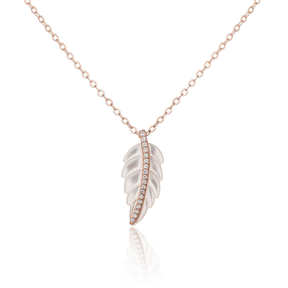 שרשרת צ׳וקר נוצה כסף 925 זהב אדום .ALWAYS ON