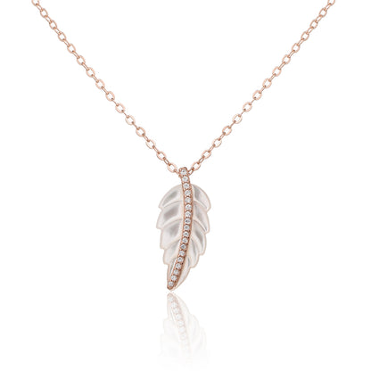 שרשרת צ׳וקר נוצה כסף 925 זהב אדום .ALWAYS ON