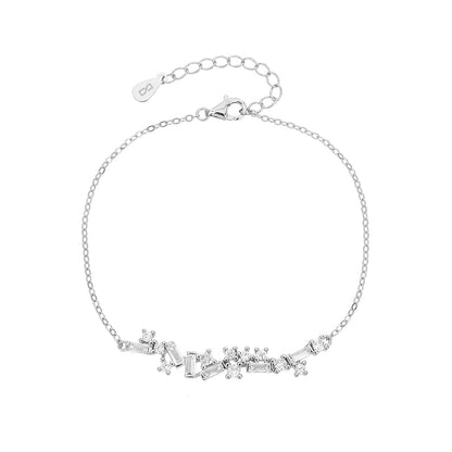 צמיד אבנים גיאומטריות כסף 925 !BLING IT ON