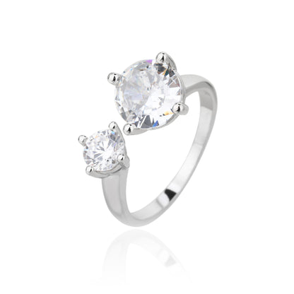 טבעת פתוחה משובצת כסף 925 .ALWAYS ON