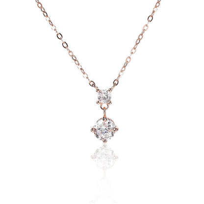 שרשרת תליון אבן כסף 925 זהב אדום .ALWAYS ON