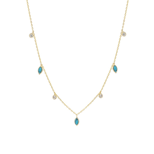שרשרת צ׳וקר טיפות בציפוי זהב 14 קראט !BLING IT ON
