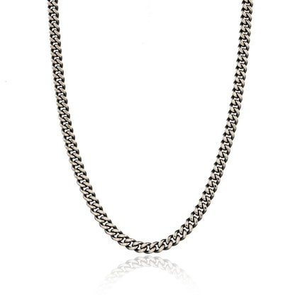 שרשרת גורמט קובנית כסופה לגבר