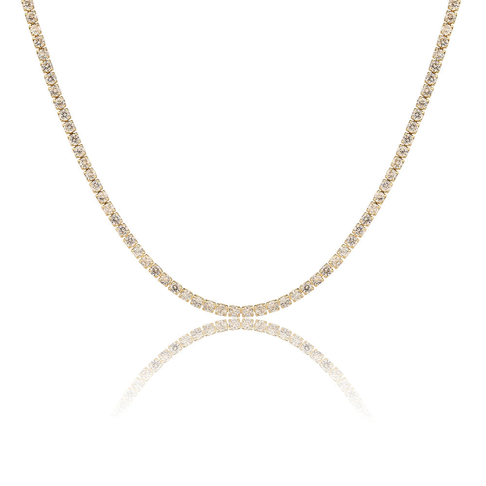 שרשרת צ'וקר טניס בציפוי זהב 14 קראט 1.8 מ"מ !BLING IT ON