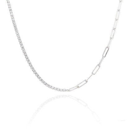 שרשרת טניס משולבת כסף 925 !BLING IT ON