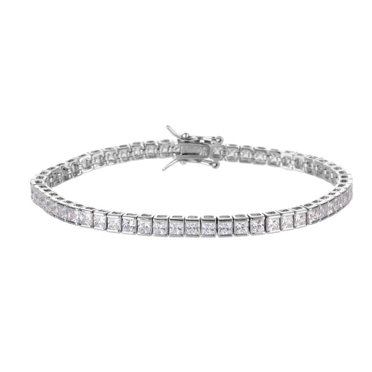 צמיד טניס קוביות 2.5 מ״מ כסף 925 !BLING IT ON