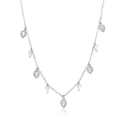 שרשרת צ'וקר עם תליוני טיפות כסף 925 !BLING IT ON