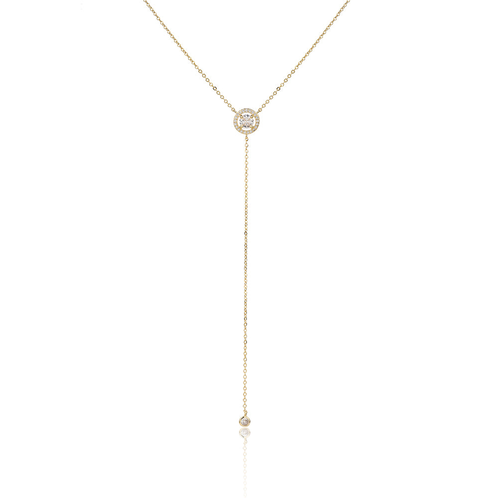 שרשרת נופלת משובצת בציפוי זהב 14 קראט !BLING IT ON