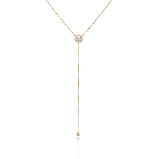 שרשרת נופלת משובצת בציפוי זהב 14 קראט !BLING IT ON