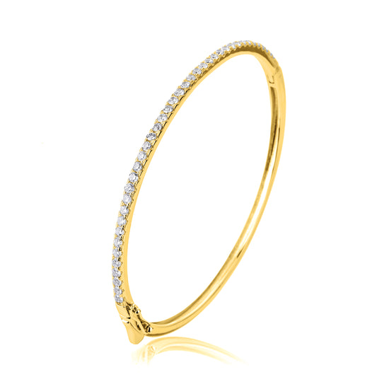 צמיד קשיח משובץ בציפוי זהב 14 קראט !BLING IT ON