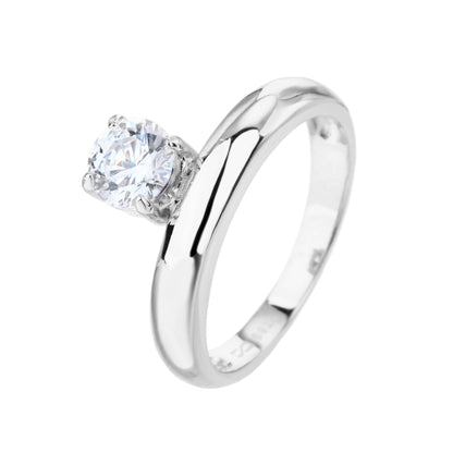 טבעת משובצת כסף 925