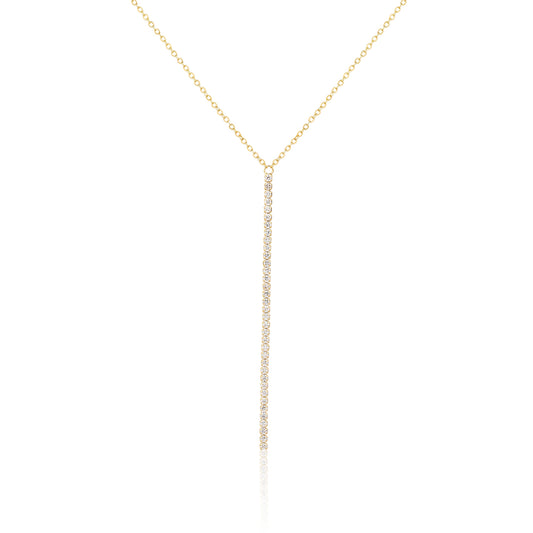 שרשרת טניס נופלת בציפוי זהב