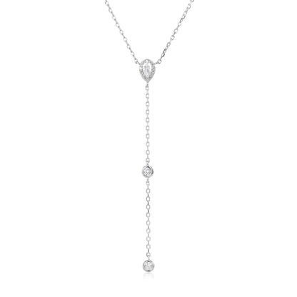 שרשרת נופלת משובצת כסף 925 !BLING IT ON