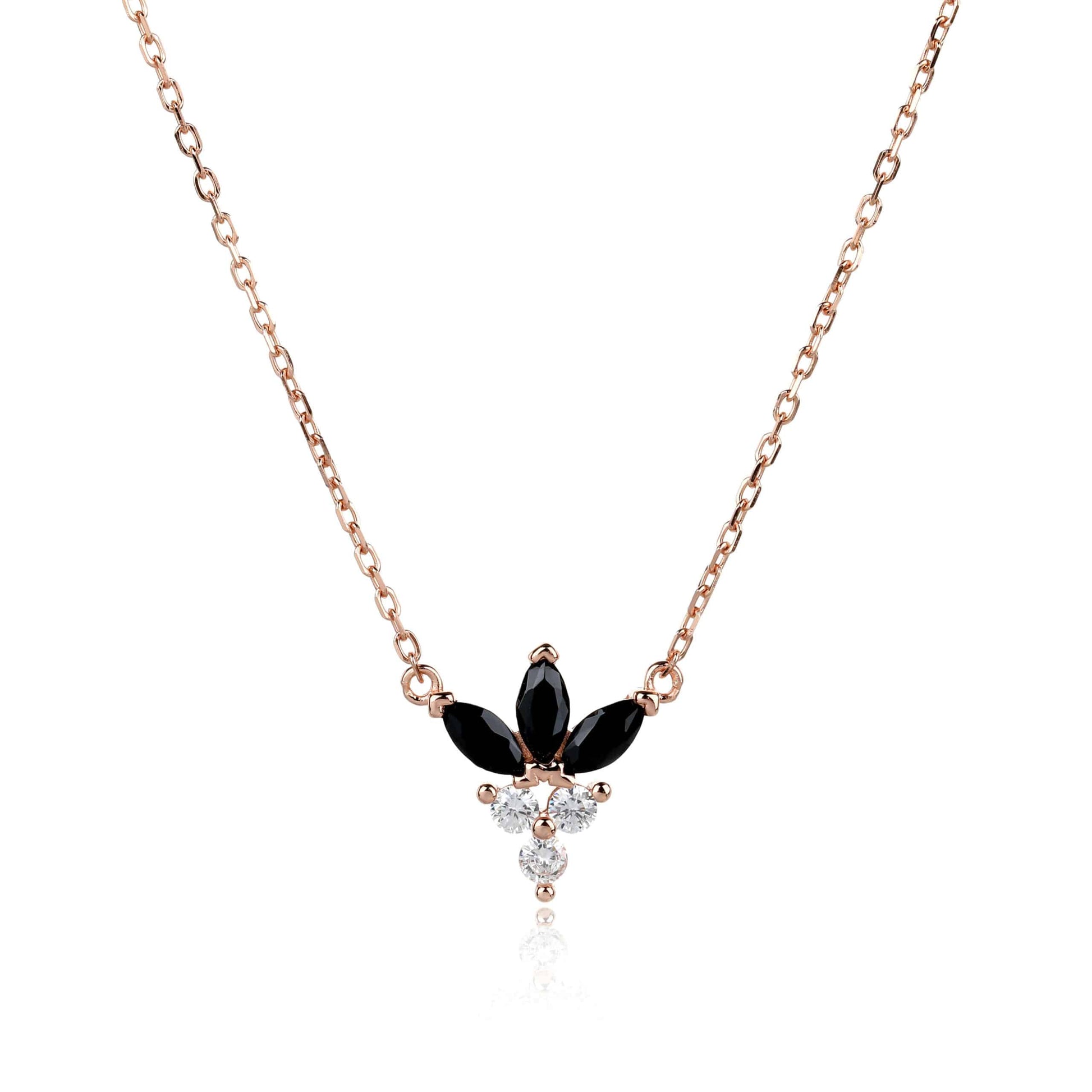 שרשרת פתית שלג נוצץ כסף 925 זהב אדום !BLING IT ON