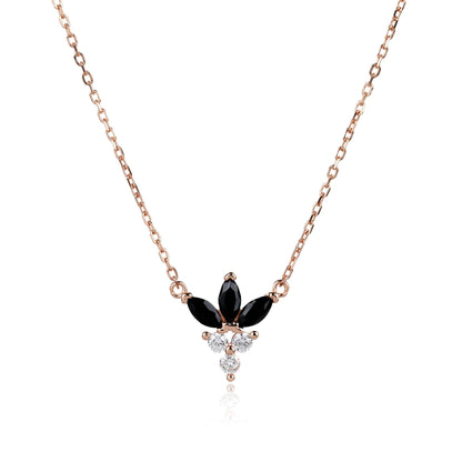 שרשרת פתית שלג נוצץ כסף 925 זהב אדום !BLING IT ON