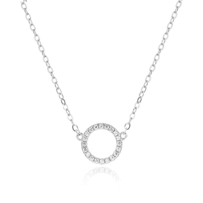 שרשת עיגול משובץ כסף 925 .ALWAYS ON