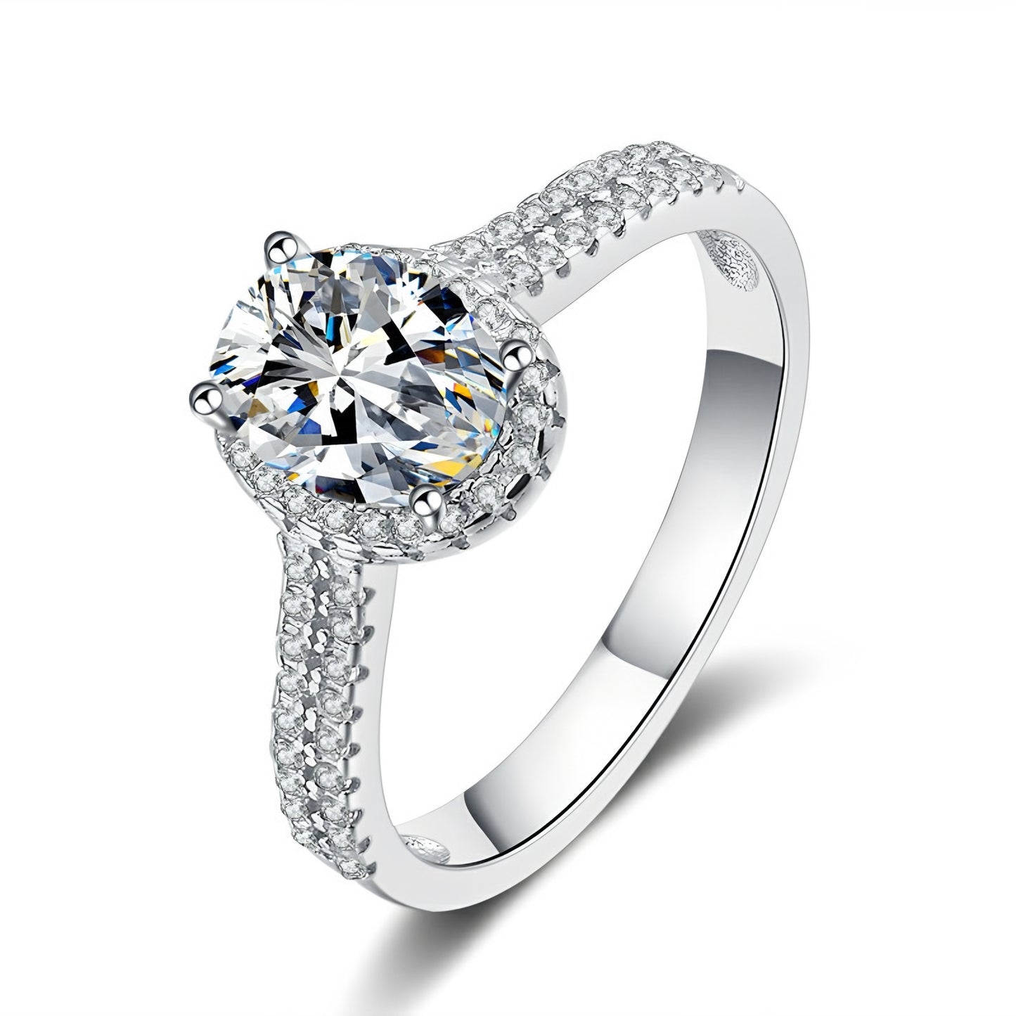 טבעת קוקטייל משובצת כסף 925