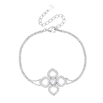 צמיד פרח משובץ כסף 925 !BLING IT ON